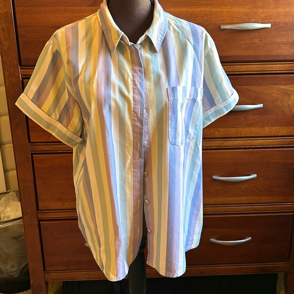 Pastel button down shirt